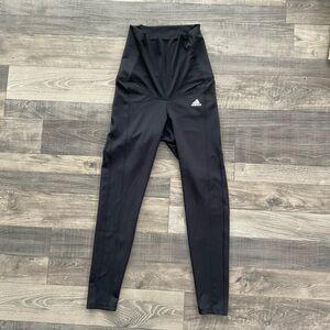 Adidas Maternity Primegreen Aeroready Running Leggings Women's Size SMALL Black